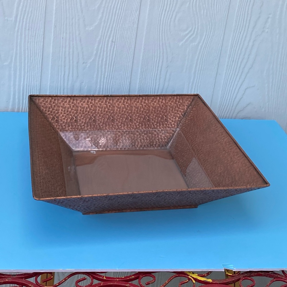 Home interiors and gifts vintage Hammered Copper basket tray